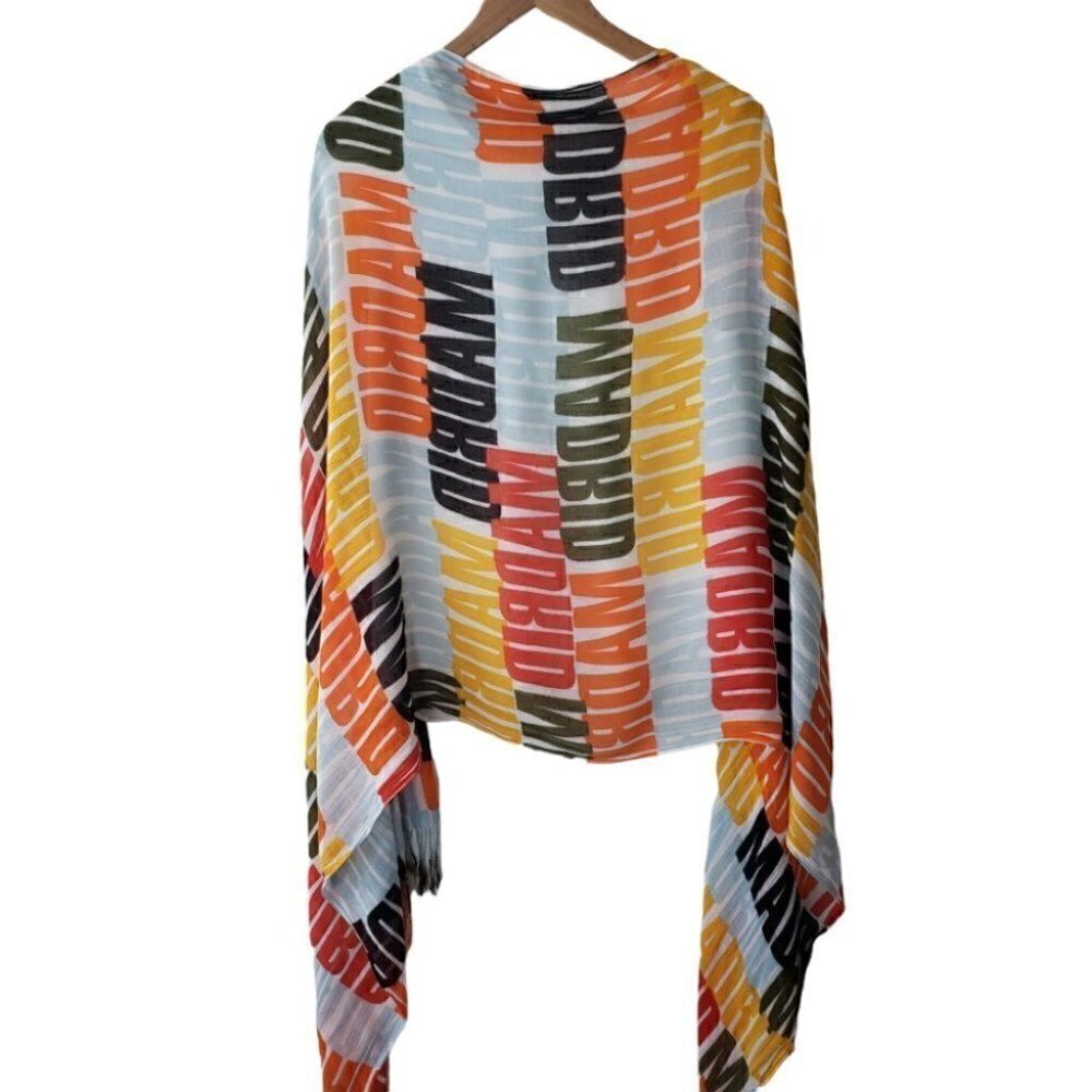 Robin Ruth MADRID Viscose Fringed Scarf Shawl Beach Wrap Sarong